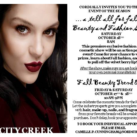 Nordstrom City Creek, Nordstrom, Beauty event, Fall Trends, Fall beauty trends, Utah