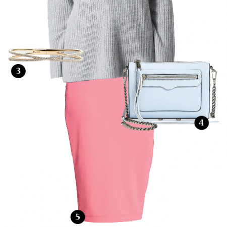 Nordstrom, Halogen Skirt, Halogen, Pastels, Spring inspiration, Rebecca Minkoff purses, ray-bans, gold jewelry